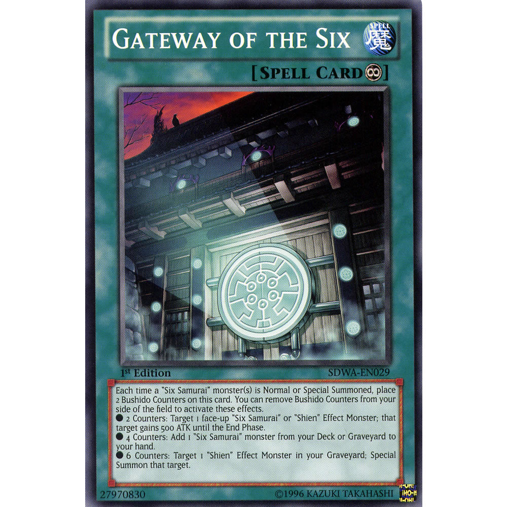 Gateway of the Six SDWA-EN029 Yu-Gi-Oh! Card from the Samurai Warlords Set