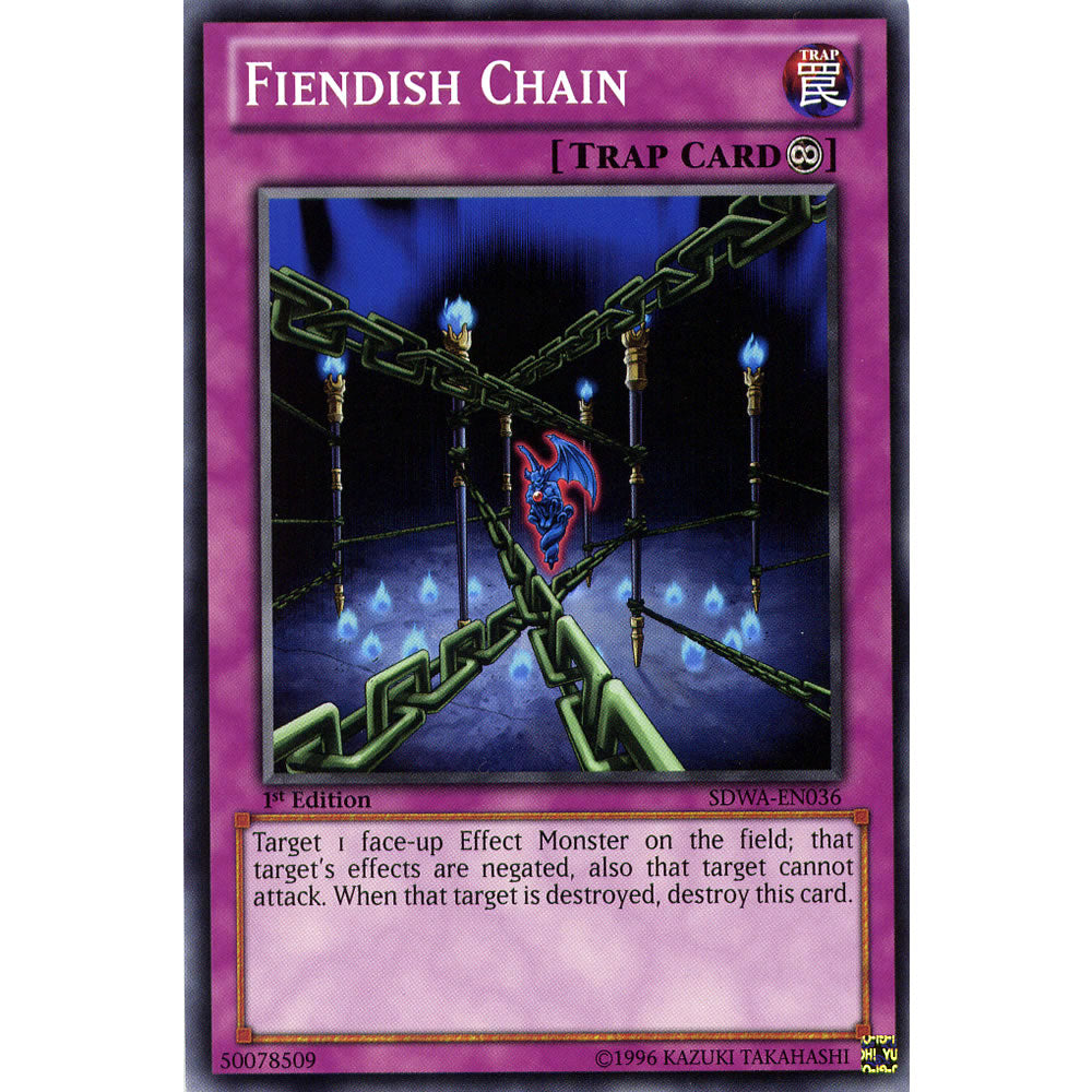 Fiendish Chain SDWA-EN036 Yu-Gi-Oh! Card from the Samurai Warlords Set