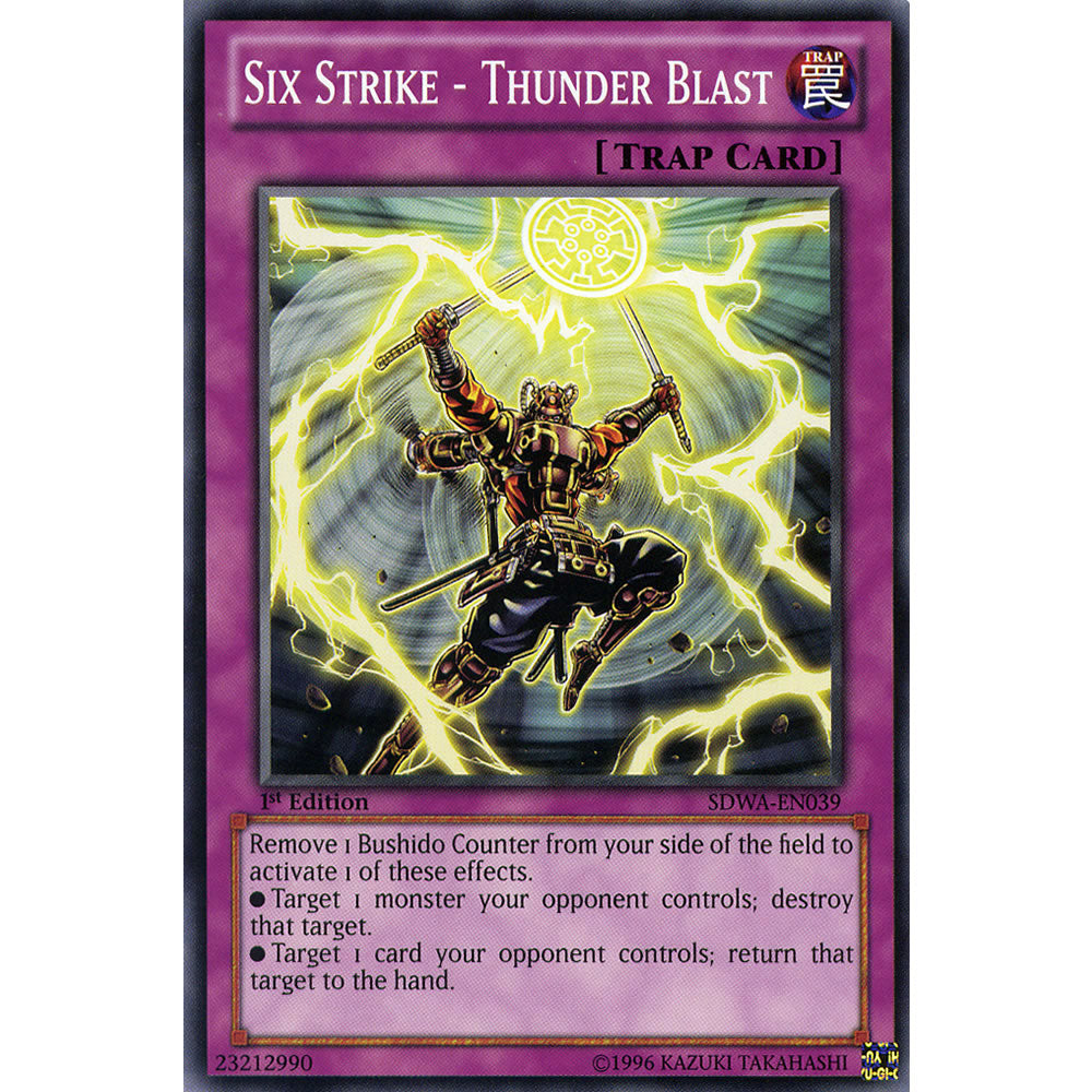 Six Strike - Thunder Blast SDWA-EN039 Yu-Gi-Oh! Card from the Samurai Warlords Set