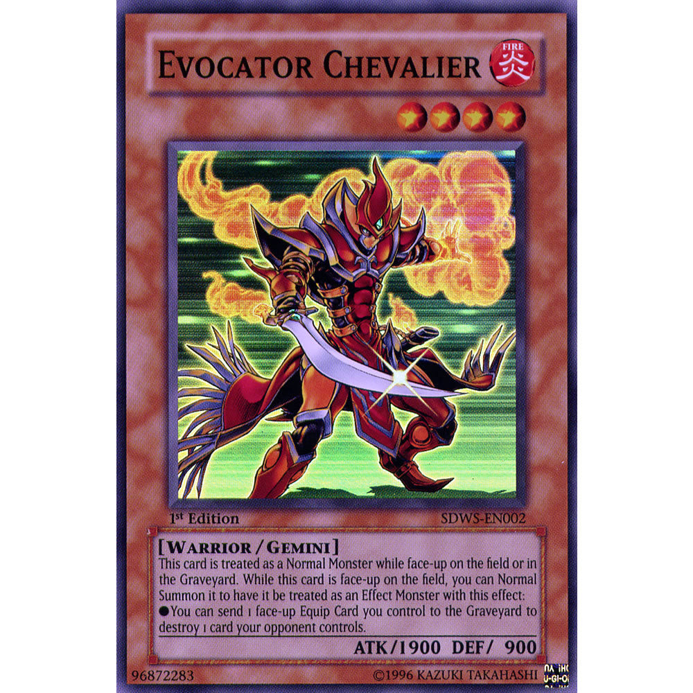 Evocator Chevalier SDWS-EN002 Yu-Gi-Oh! Card from the Warriors Strike Set