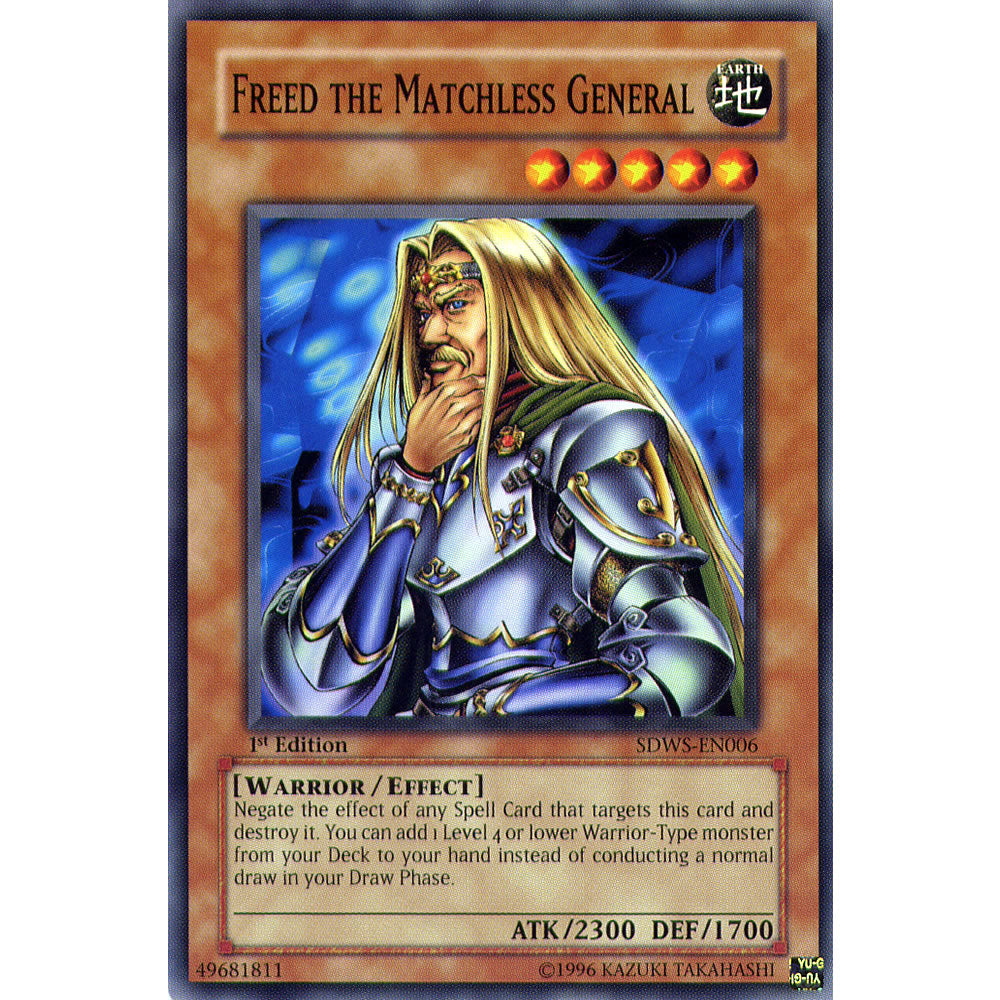 Freed the Matchless General SDWS-EN006 Yu-Gi-Oh! Card from the Warriors Strike Set