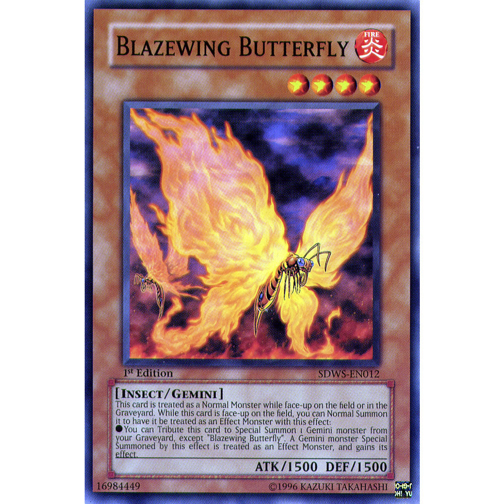 Blazewing Butterfly SDWS-EN012 Yu-Gi-Oh! Card from the Warriors Strike Set