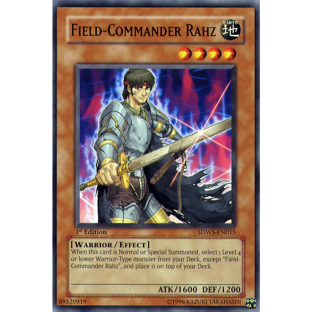 Field-Commander Rahz SDWS-EN015 Yu-Gi-Oh! Card from the Warriors Strike Set