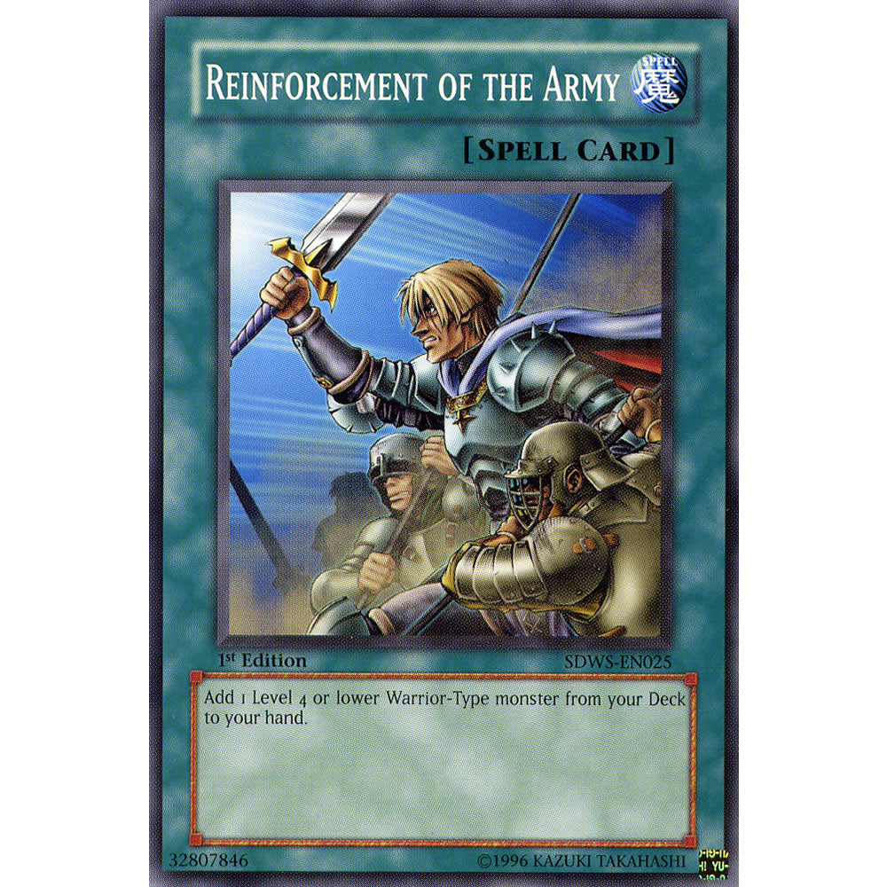 Reinforcement of the Army SDWS-EN025 Yu-Gi-Oh! Card from the Warriors Strike Set