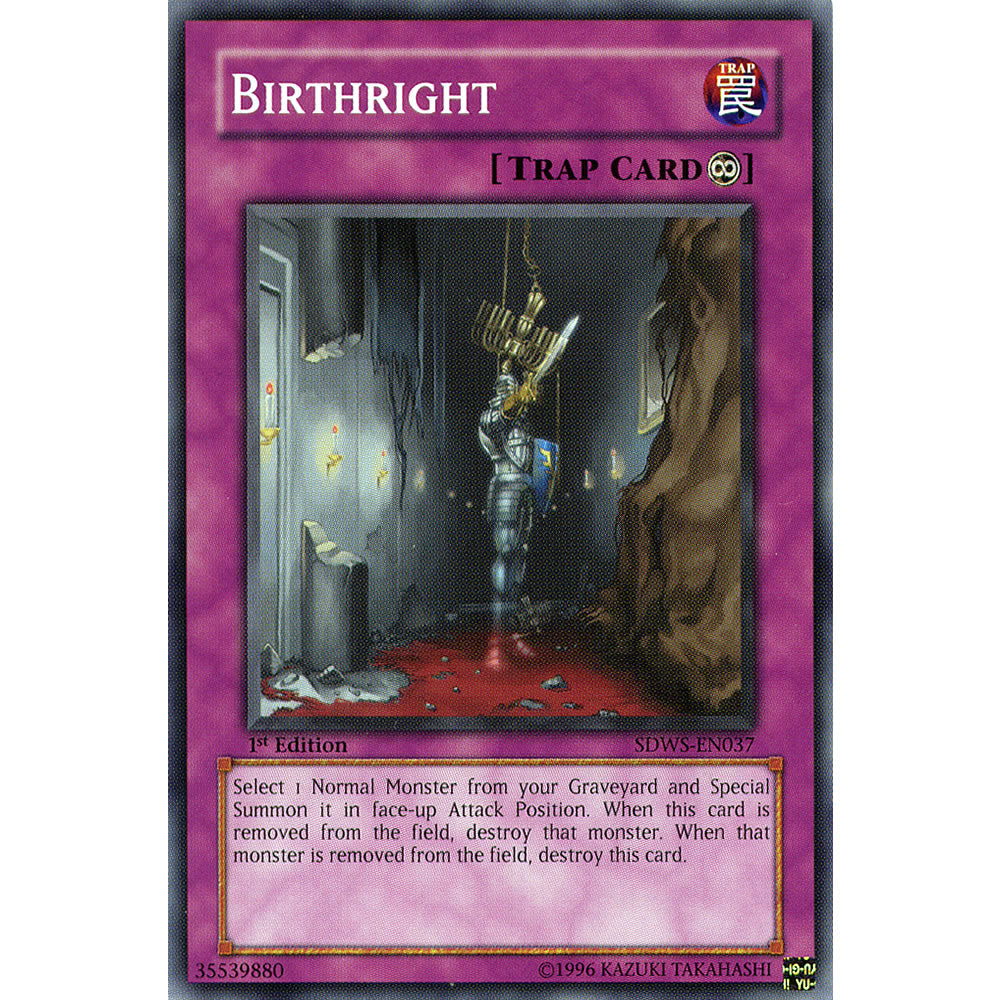 Birthright SDWS-EN037 Yu-Gi-Oh! Card from the Warriors Strike Set