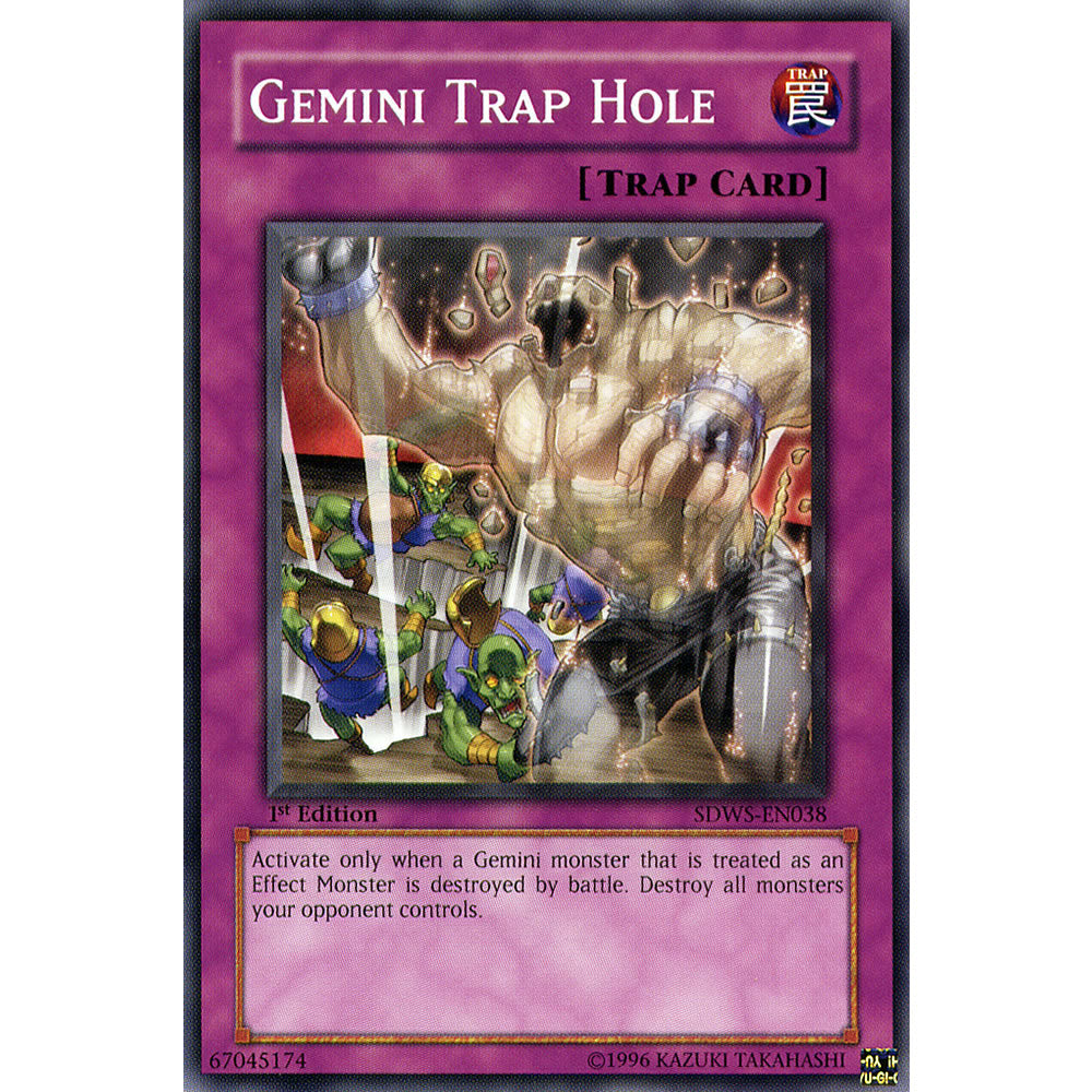 Gemini Trap Hole SDWS-EN038 Yu-Gi-Oh! Card from the Warriors Strike Set