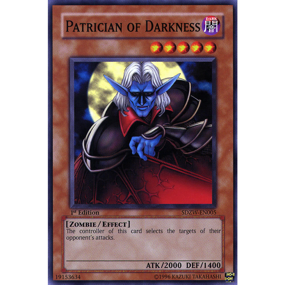 Patrician of Darkness SDZW-EN005 Yu-Gi-Oh! Card from the Zombie World Set