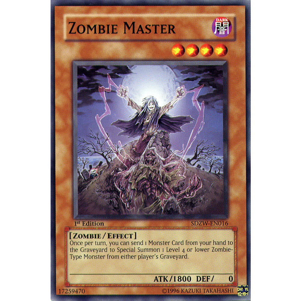 Zombie Master SDZW-EN016 Yu-Gi-Oh! Card from the Zombie World Set