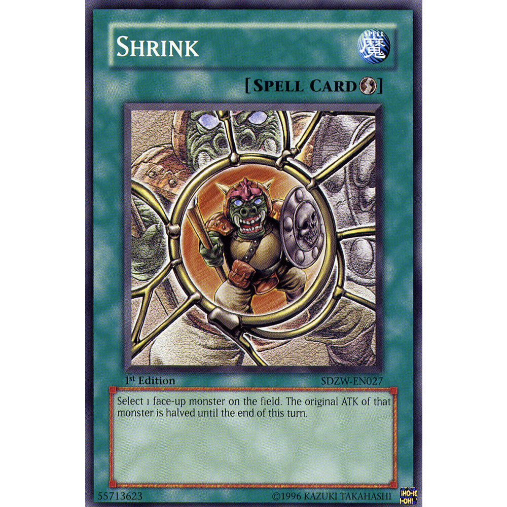 Shrink SDZW-EN027 Yu-Gi-Oh! Card from the Zombie World Set