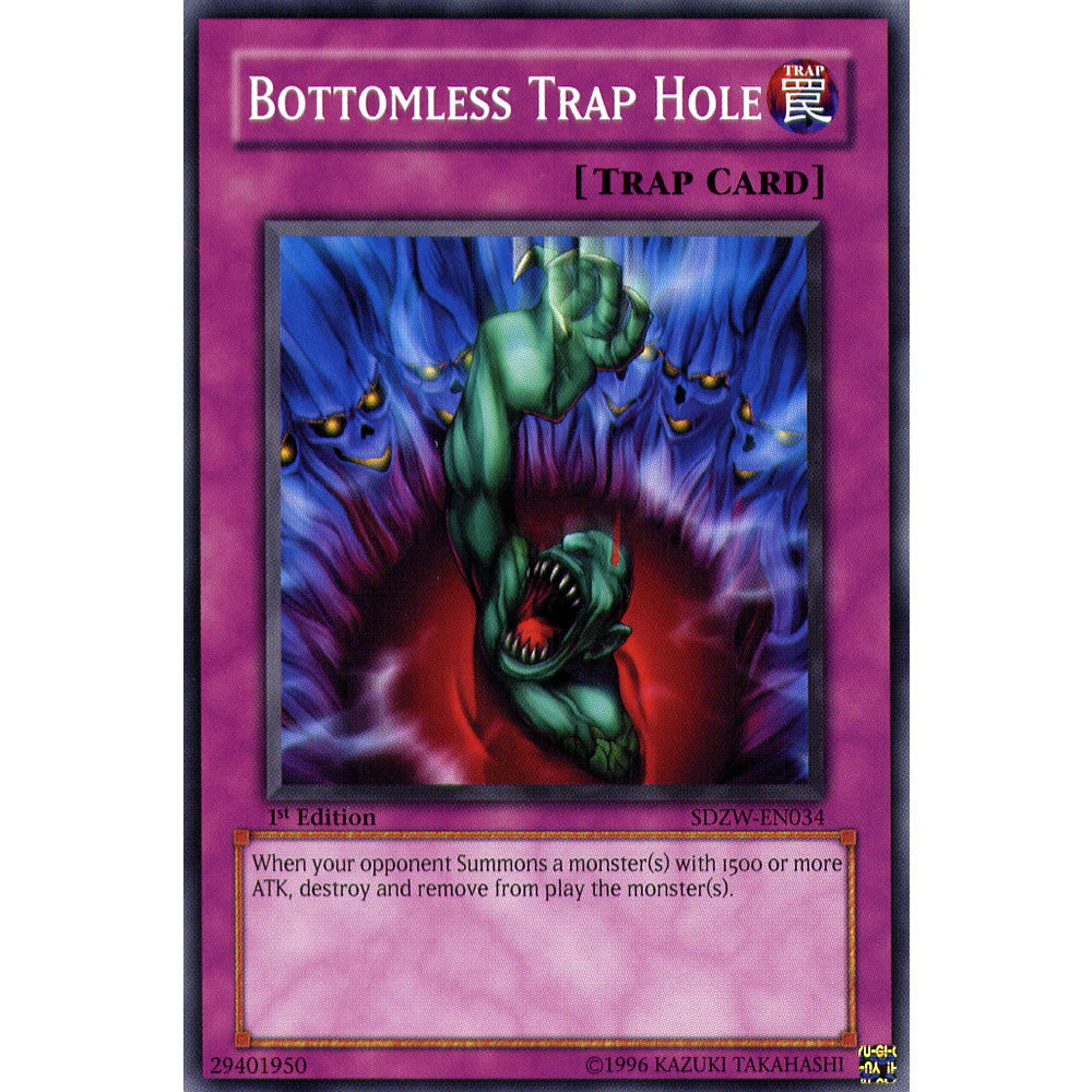 Bottomless Trap Hole SDZW-EN034 Yu-Gi-Oh! Card from the Zombie World Set