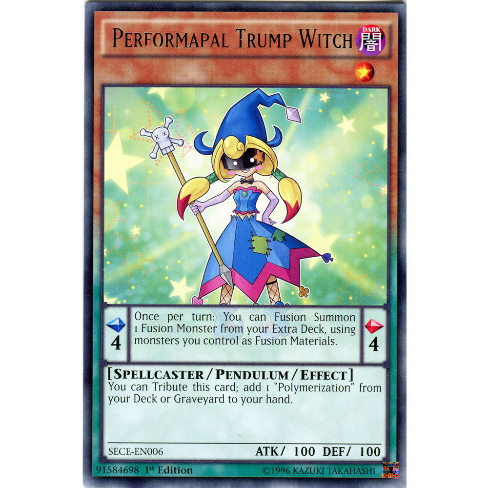 Performapal Trump Witch SECE-EN006 Yu-Gi-Oh! Card from the Secrets of Eternity Set