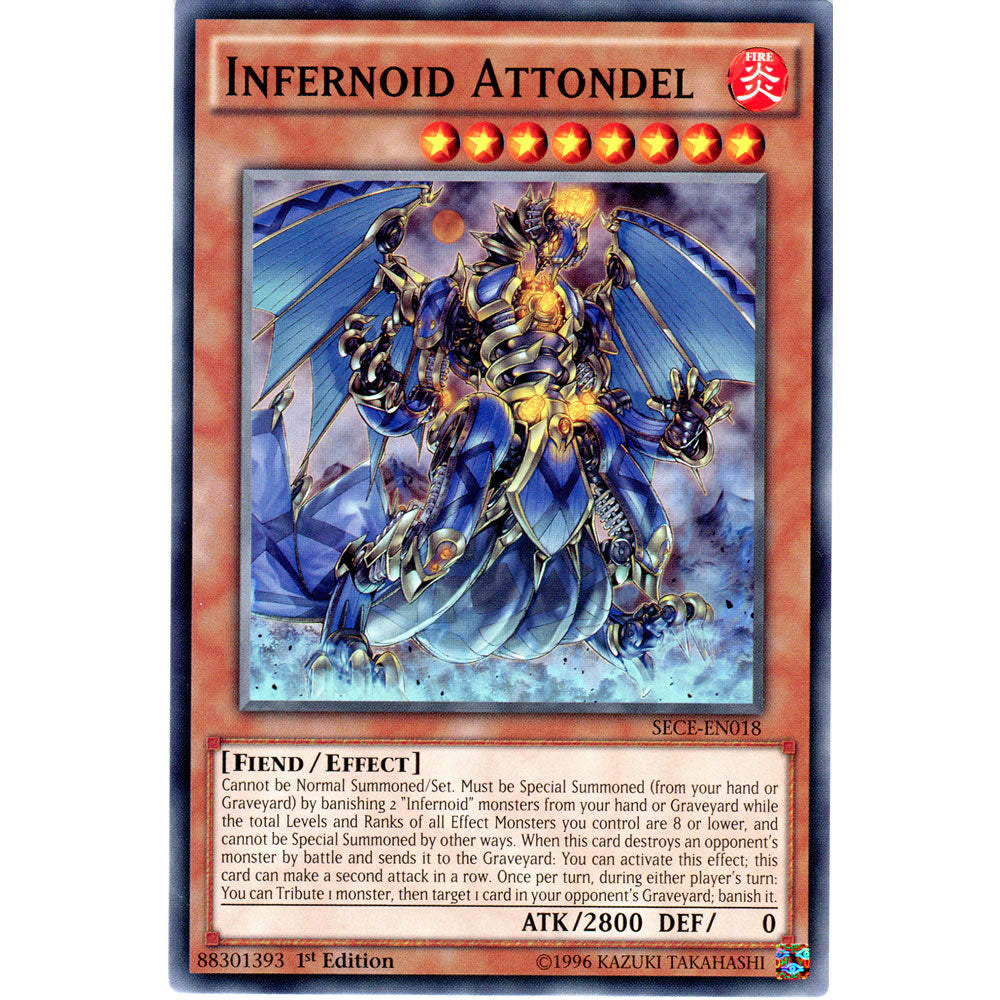 Infernoid Attondel SECE-EN018 Yu-Gi-Oh! Card from the Secrets of Eternity Set