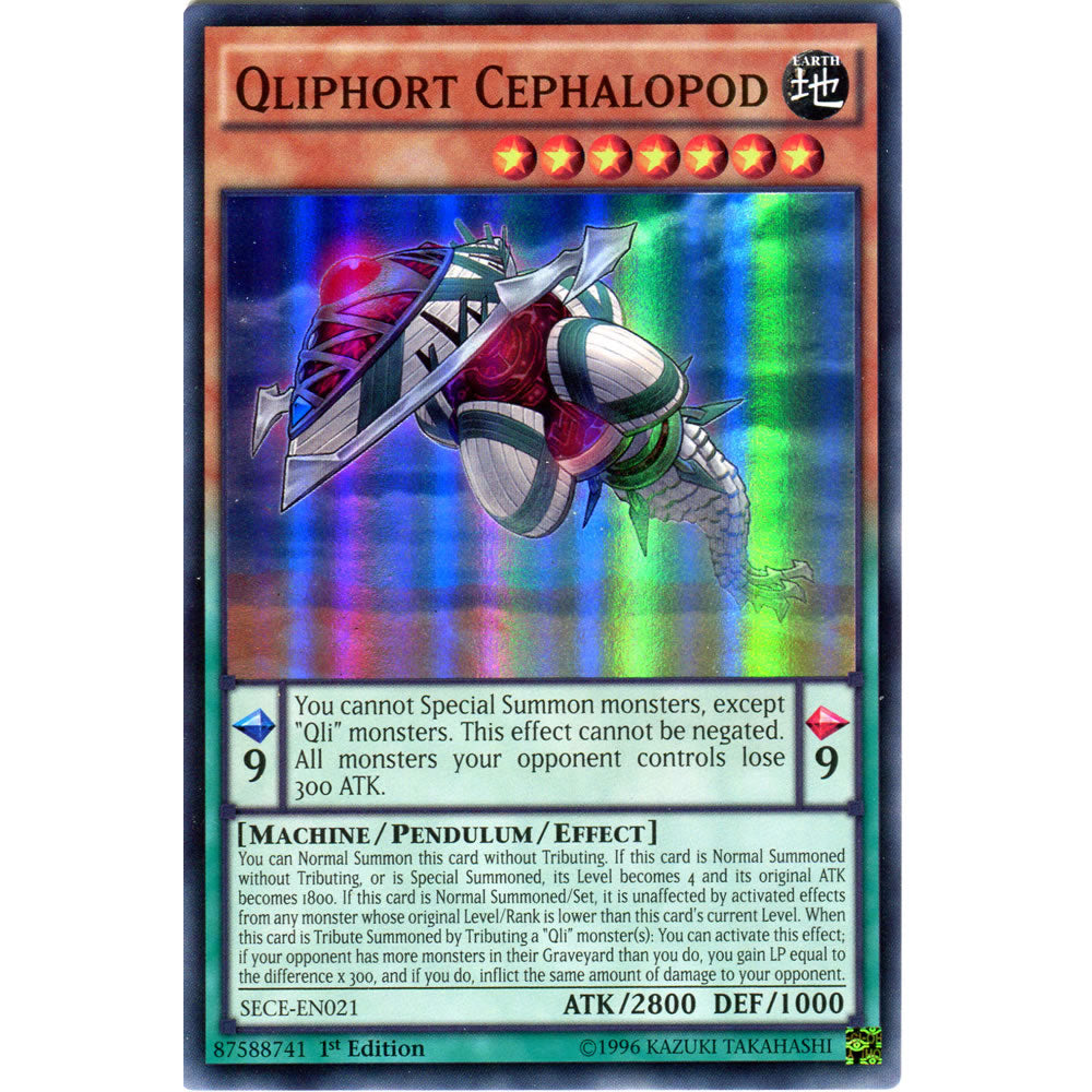 Qliphort Cephalopod SECE-EN021 Yu-Gi-Oh! Card from the Secrets of Eternity Set