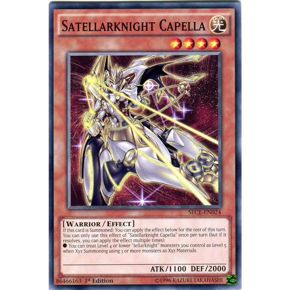 Satellarknight Capella SECE-EN024 Yu-Gi-Oh! Card from the Secrets of Eternity Set