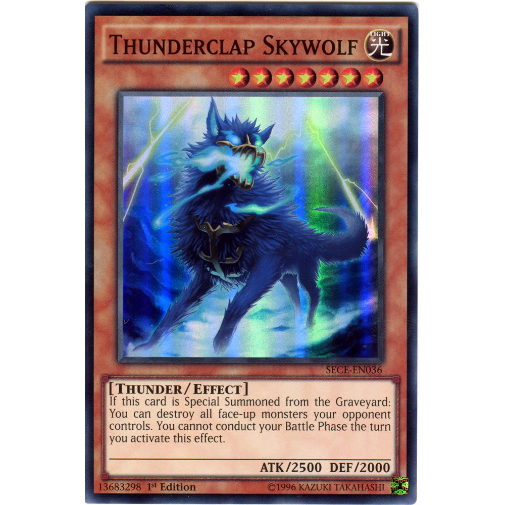 Thunderclap Skywolf SECE-EN036 Yu-Gi-Oh! Card from the Secrets of Eternity Set