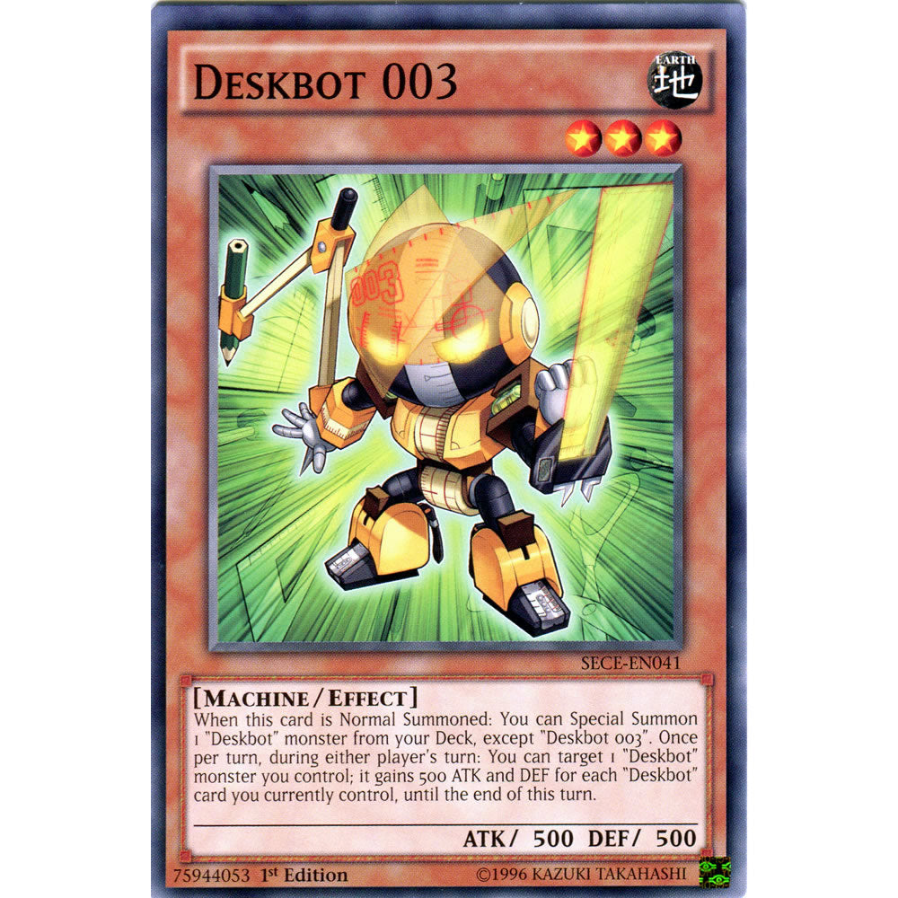 Deskbot 003 SECE-EN041 Yu-Gi-Oh! Card from the Secrets of Eternity Set