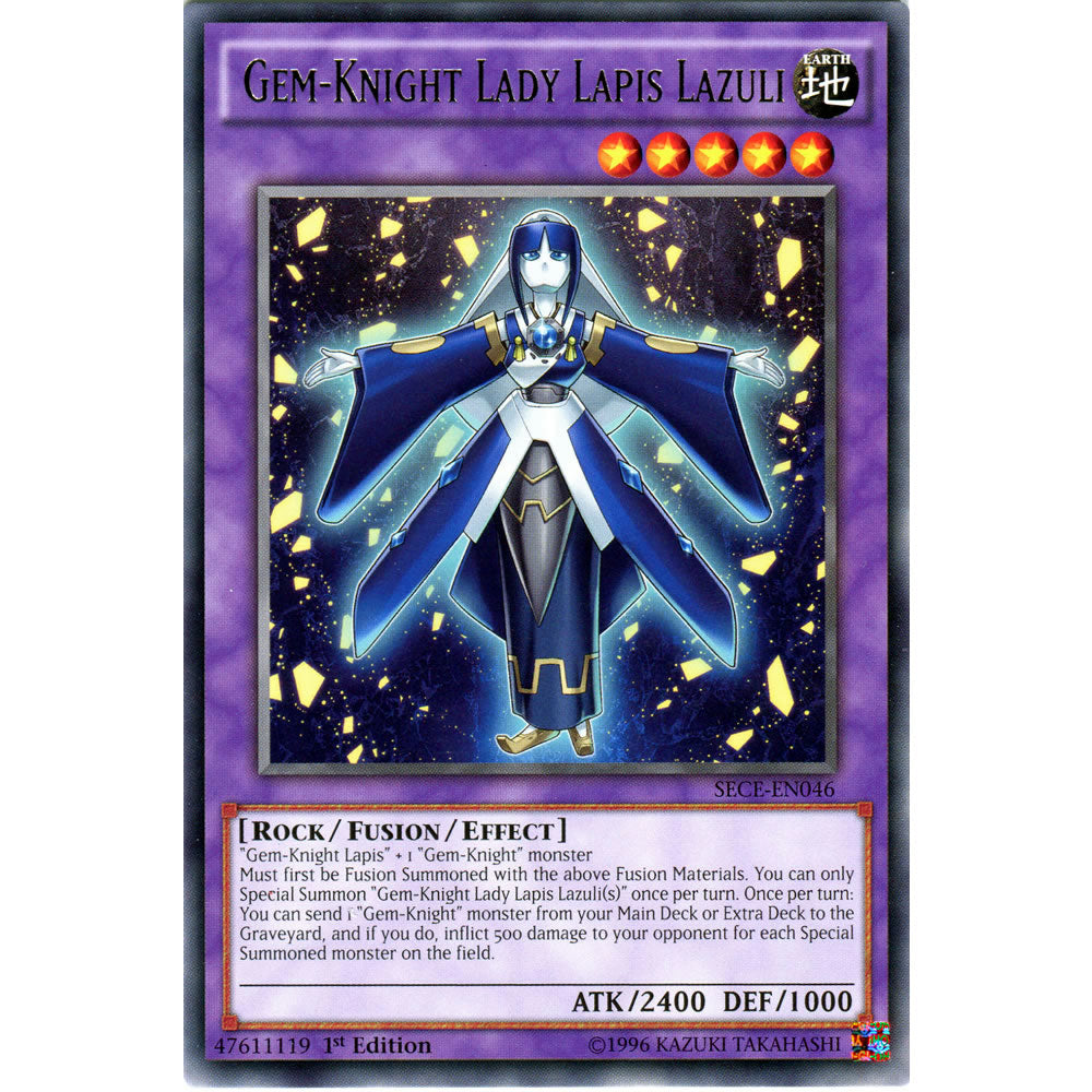 Gem-Knight Lady Lapis Lazuli SECE-EN046 Yu-Gi-Oh! Card from the Secrets of Eternity Set