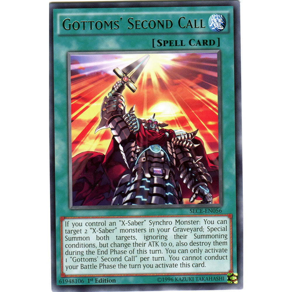 Gottoms' Second Call SECE-EN056 Yu-Gi-Oh! Card from the Secrets of Eternity Set