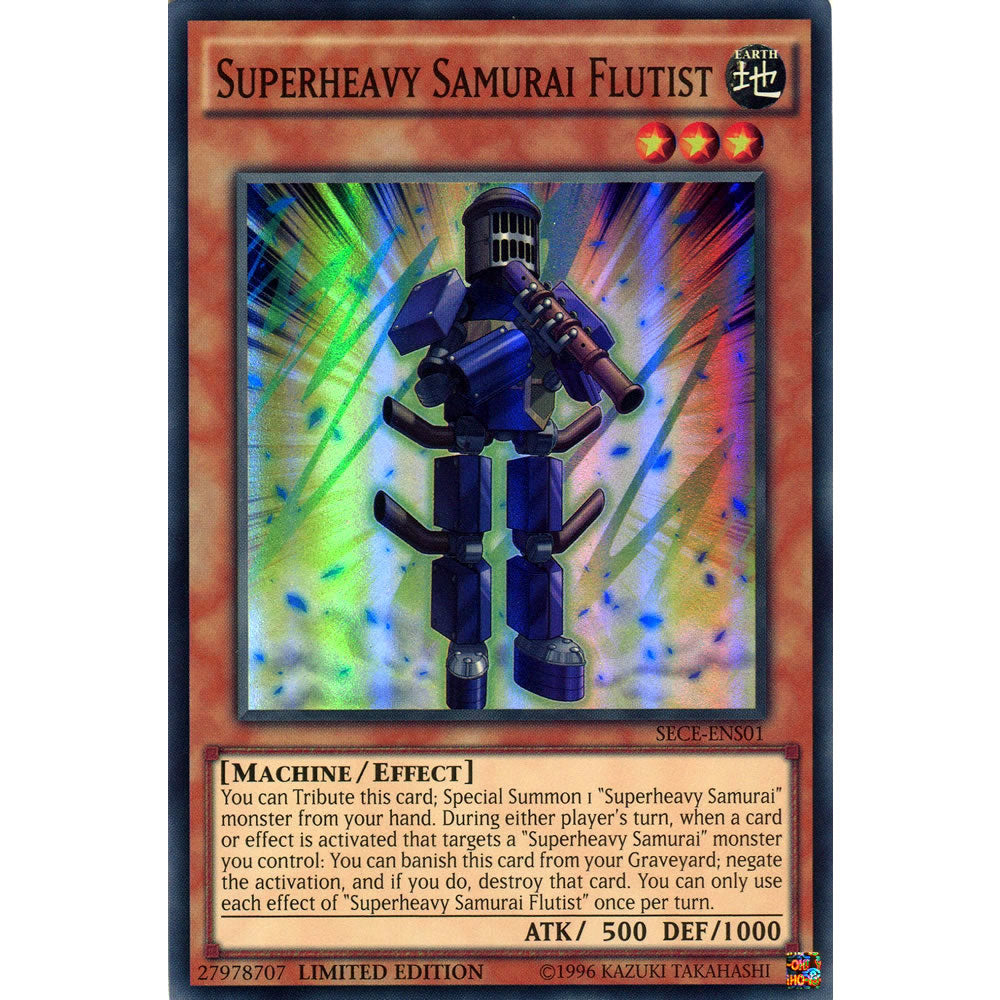 Superheavy Samurai Flutist SECE-ENS01 Yu-Gi-Oh! Card from the Secrets of Eternity Set