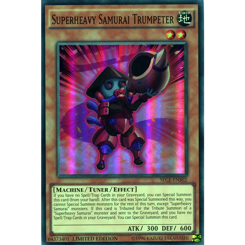 Superheavy Samurai Trumpeter SECE-ENS02 Yu-Gi-Oh! Card from the Secrets of Eternity Set