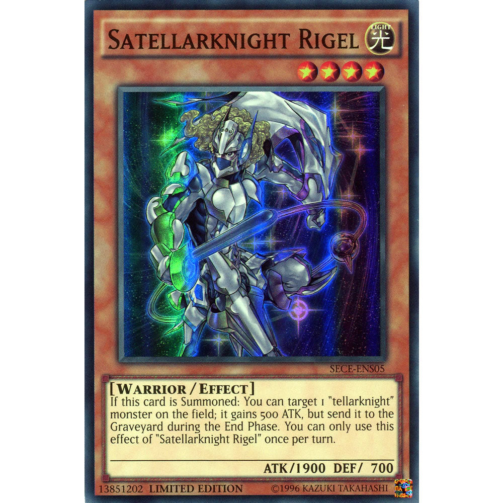 Satellarknight Rigel SECE-ENS05 Yu-Gi-Oh! Card from the Secrets of Eternity Set