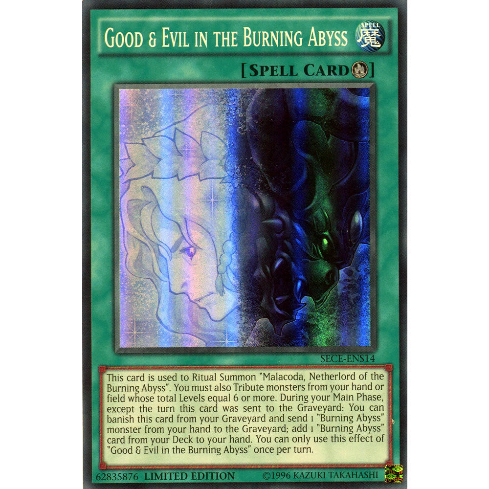 Good & Evil in the Burning Abyss SECE-ENS14 Yu-Gi-Oh! Card from the Secrets of Eternity Set