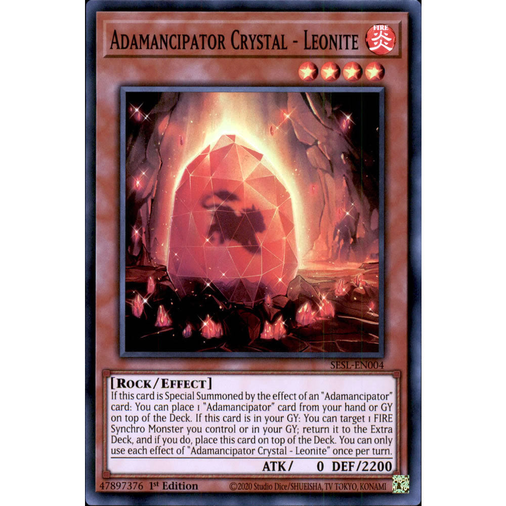 Adamancipator Crystal - Leonite SESL-EN004 Yu-Gi-Oh! Card from the Secret Slayers Set