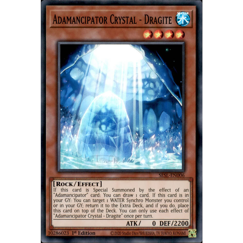 Adamancipator Crystal - Dragite SESL-EN006 Yu-Gi-Oh! Card from the Secret Slayers Set