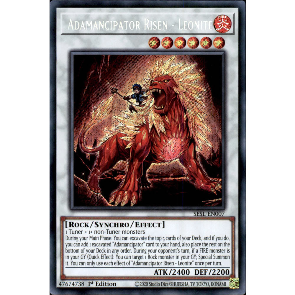 Adamancipator Risen - Leonite SESL-EN007 Yu-Gi-Oh! Card from the Secret Slayers Set