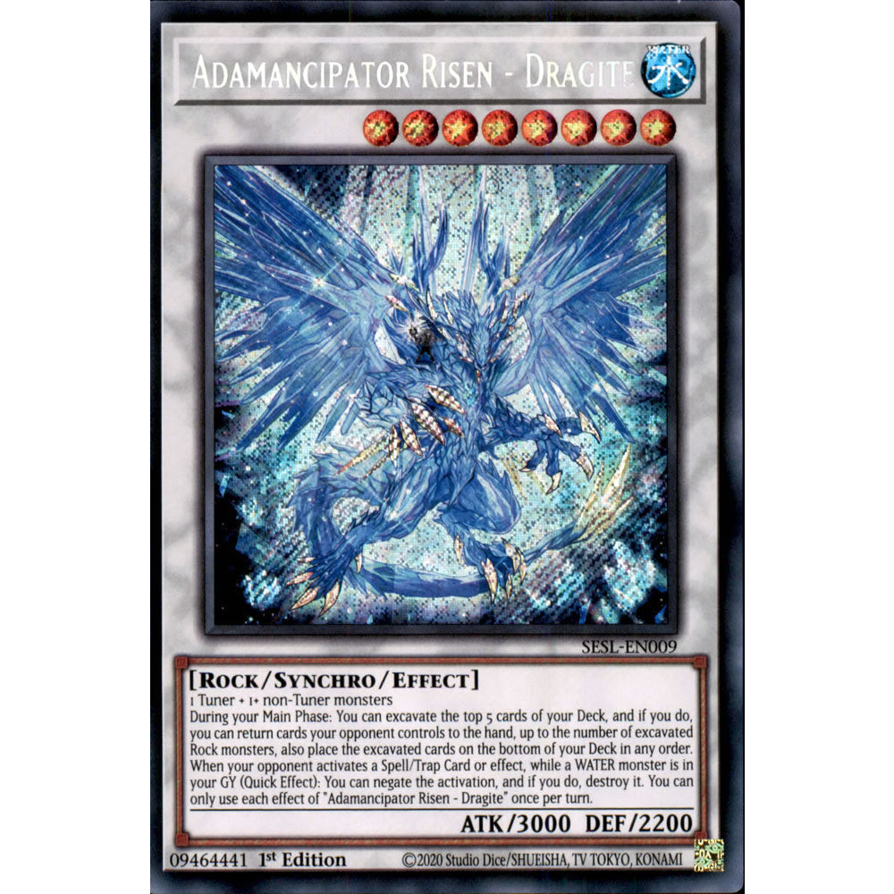 Adamancipator Risen - Dragite SESL-EN009 Yu-Gi-Oh! Card from the Secret Slayers Set