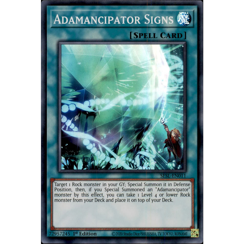 Adamancipator Signs SESL-EN011 Yu-Gi-Oh! Card from the Secret Slayers Set