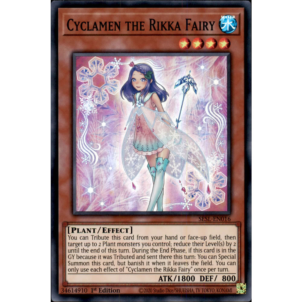 Cyclamen the Rikka Fairy SESL-EN016 Yu-Gi-Oh! Card from the Secret Slayers Set