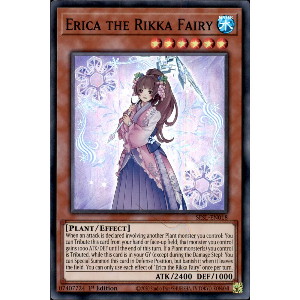 Erica the Rikka Fairy SESL-EN018 Yu-Gi-Oh! Card from the Secret Slayers Set