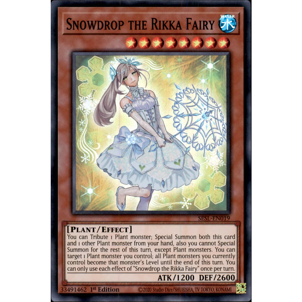 Snowdrop the Rikka Fairy SESL-EN019 Yu-Gi-Oh! Card from the Secret Slayers Set