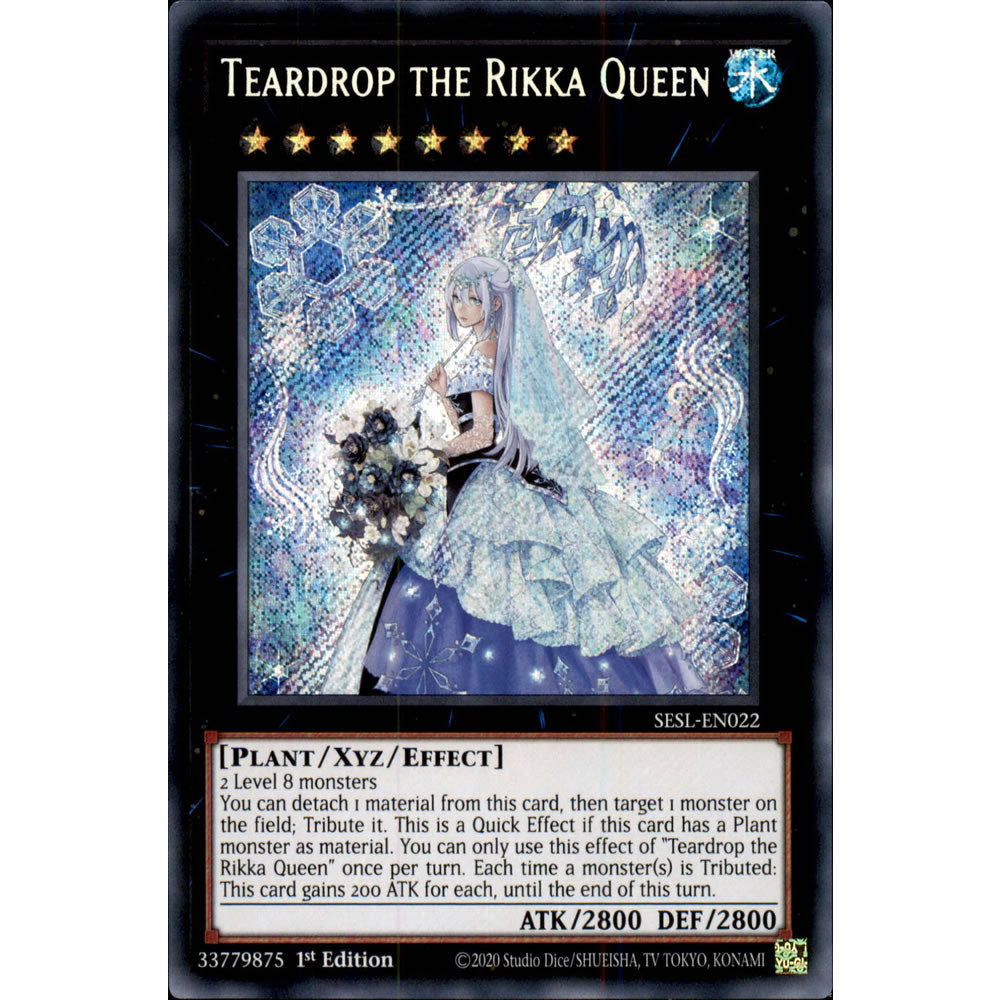 Teardrop the Rikka Queen SESL-EN022 Yu-Gi-Oh! Card from the Secret Slayers Set
