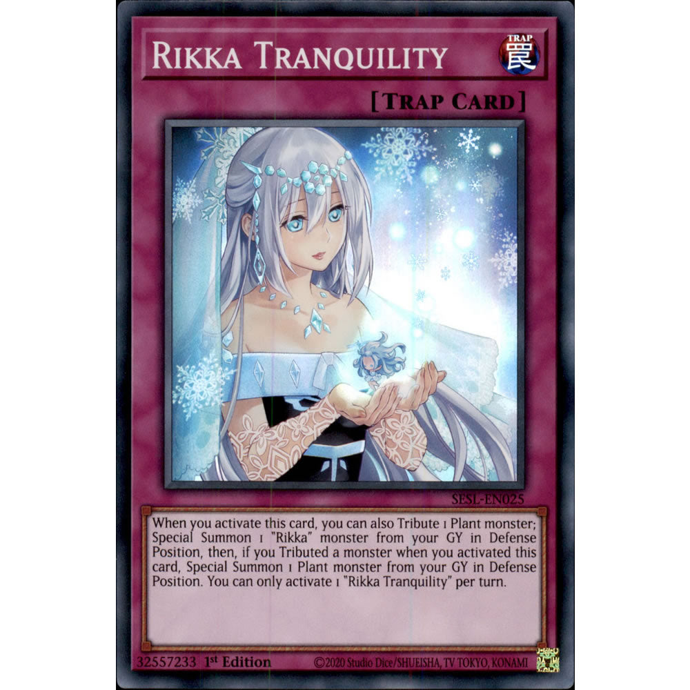 Rikka Tranquility SESL-EN025 Yu-Gi-Oh! Card from the Secret Slayers Set