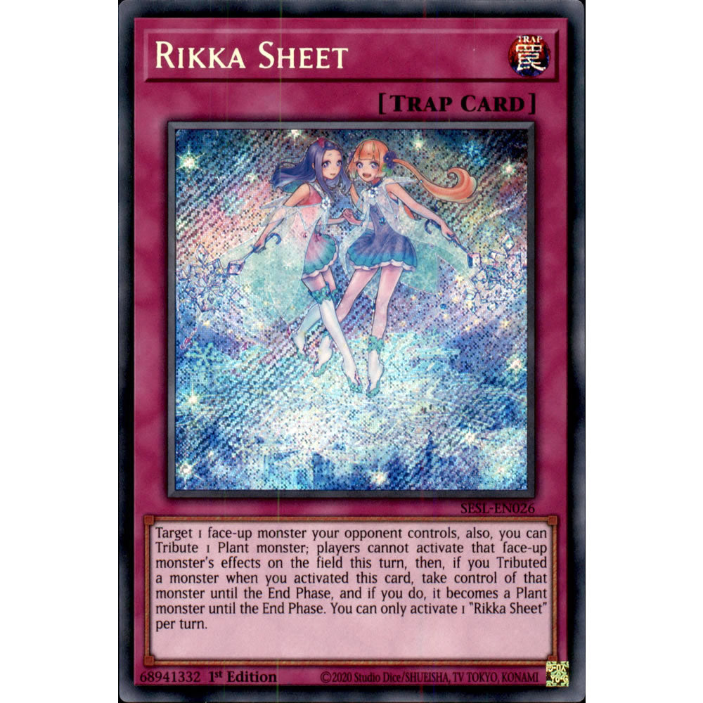 Rikka Sheet SESL-EN026 Yu-Gi-Oh! Card from the Secret Slayers Set