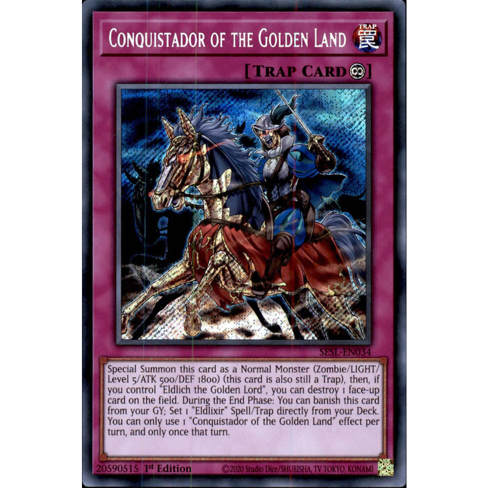 Conquistador of the Golden Land SESL-EN034 Yu-Gi-Oh! Card from the Secret Slayers Set