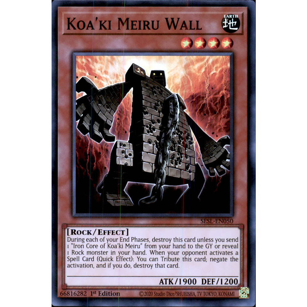 Koa'ki Meiru Wall SESL-EN050 Yu-Gi-Oh! Card from the Secret Slayers Set