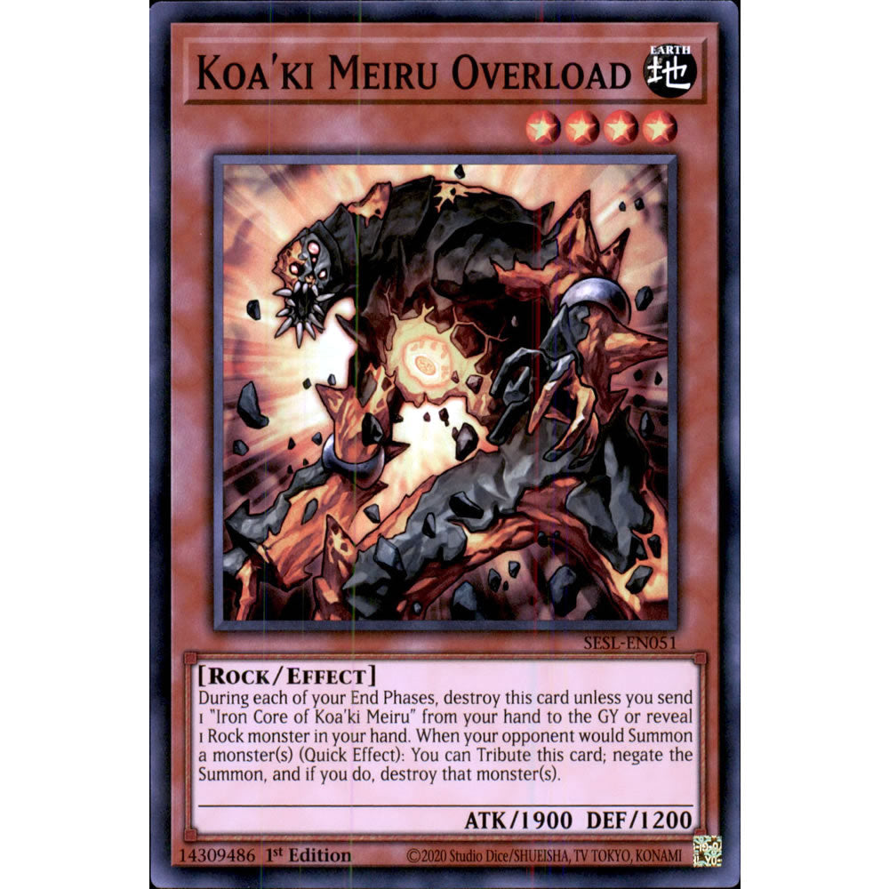 Koa'ki Meiru Overload SESL-EN051 Yu-Gi-Oh! Card from the Secret Slayers Set