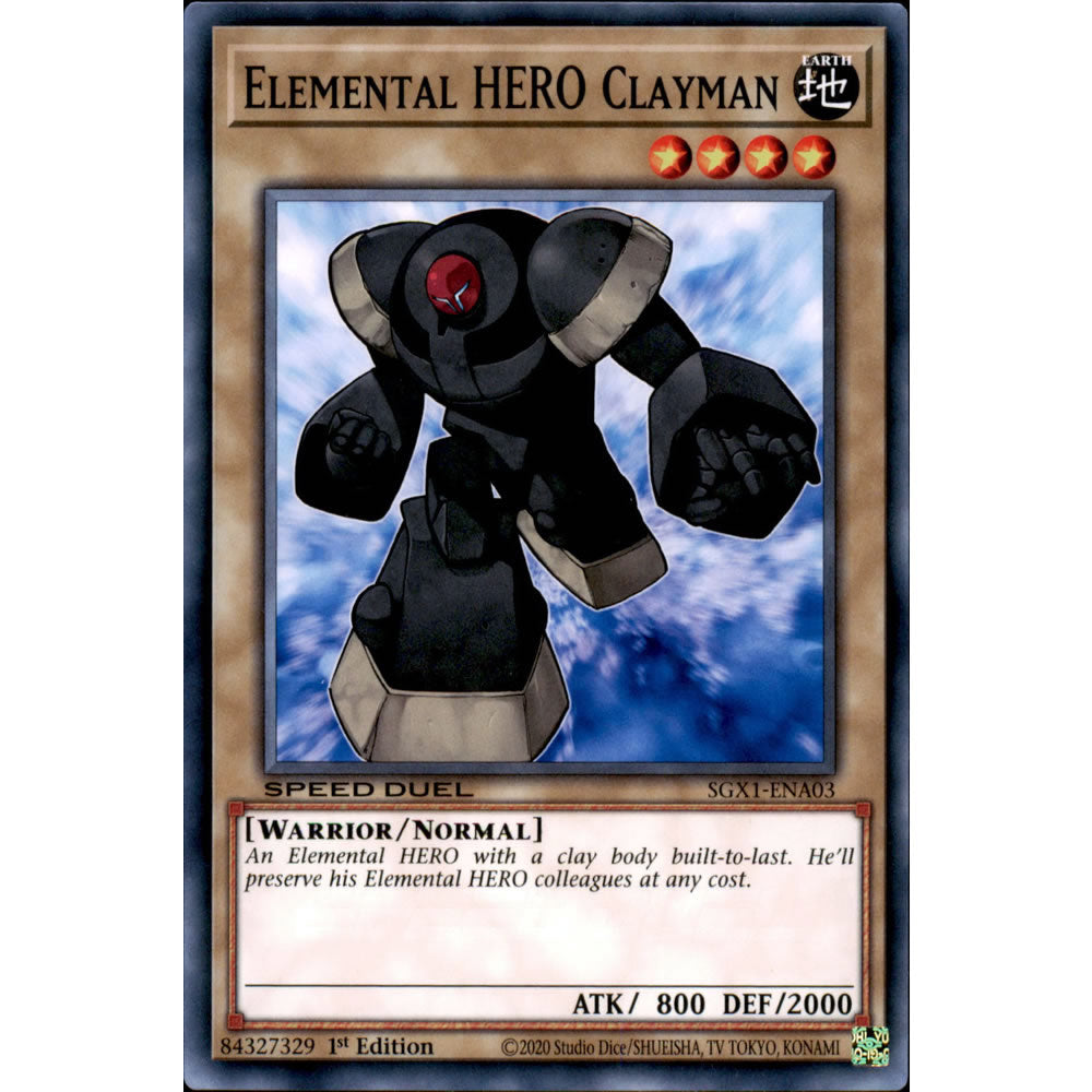 Elemental HERO Clayman SGX1-ENA03 Yu-Gi-Oh! Card from the Speed Duel GX: Duel Academy Box Set