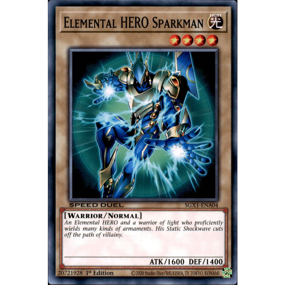 Elemental HERO Sparkman SGX1-ENA04 Yu-Gi-Oh! Card from the Speed Duel GX: Duel Academy Box Set