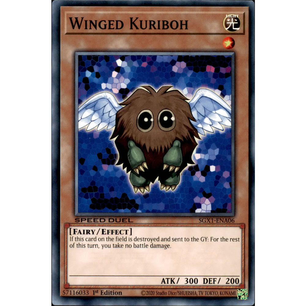 Winged Kuriboh SGX1-ENA06 Yu-Gi-Oh! Card from the Speed Duel GX: Duel Academy Box Set