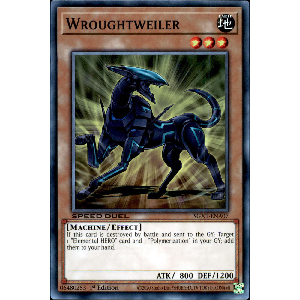 Wroughtweiler SGX1-ENA07 Yu-Gi-Oh! Card from the Speed Duel GX: Duel Academy Box Set