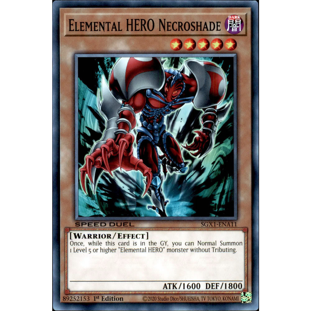 Elemental HERO Necroshade SGX1-ENA11 Yu-Gi-Oh! Card from the Speed Duel GX: Duel Academy Box Set
