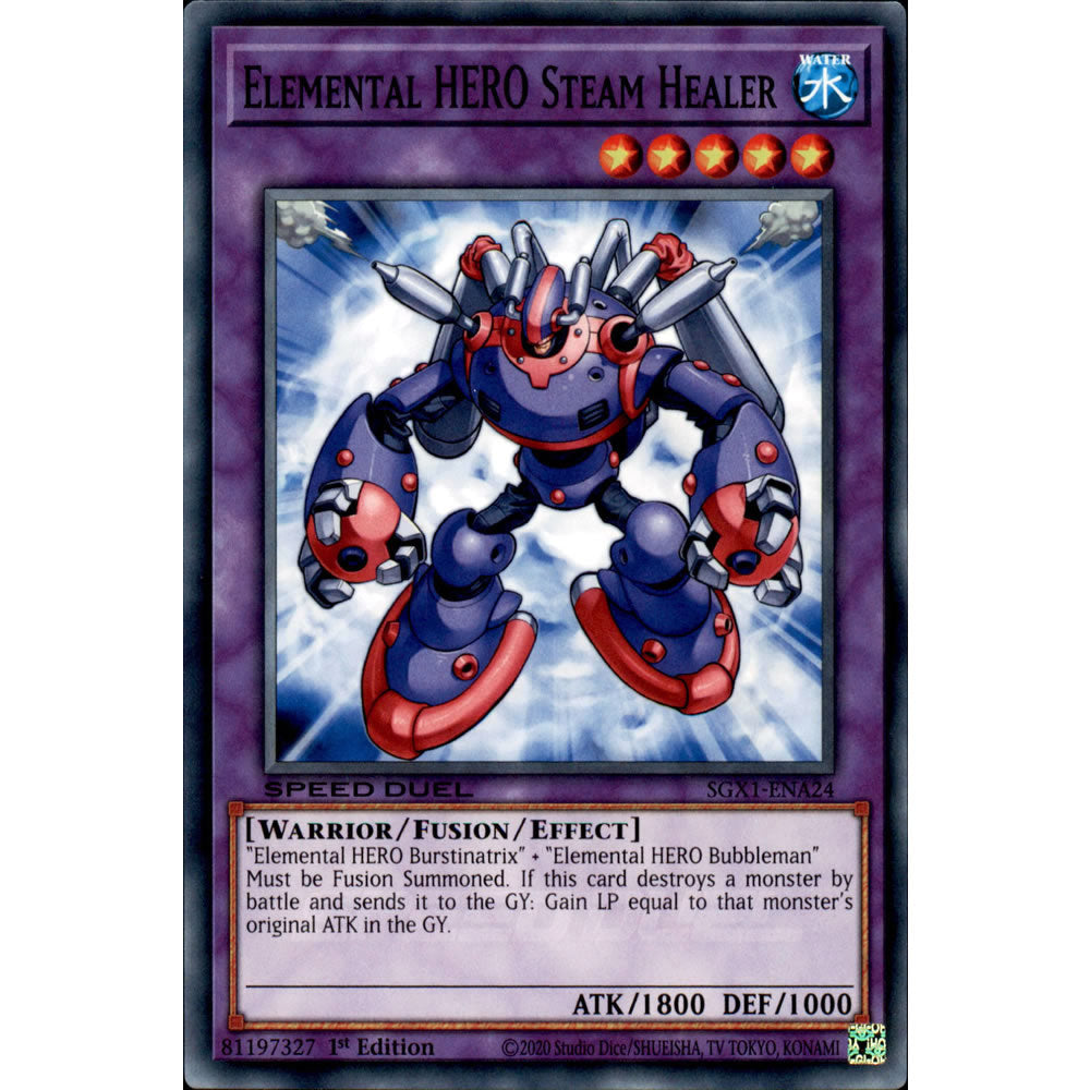 Elemental HERO Steam Healer SGX1-ENA24 Yu-Gi-Oh! Card from the Speed Duel GX: Duel Academy Box Set