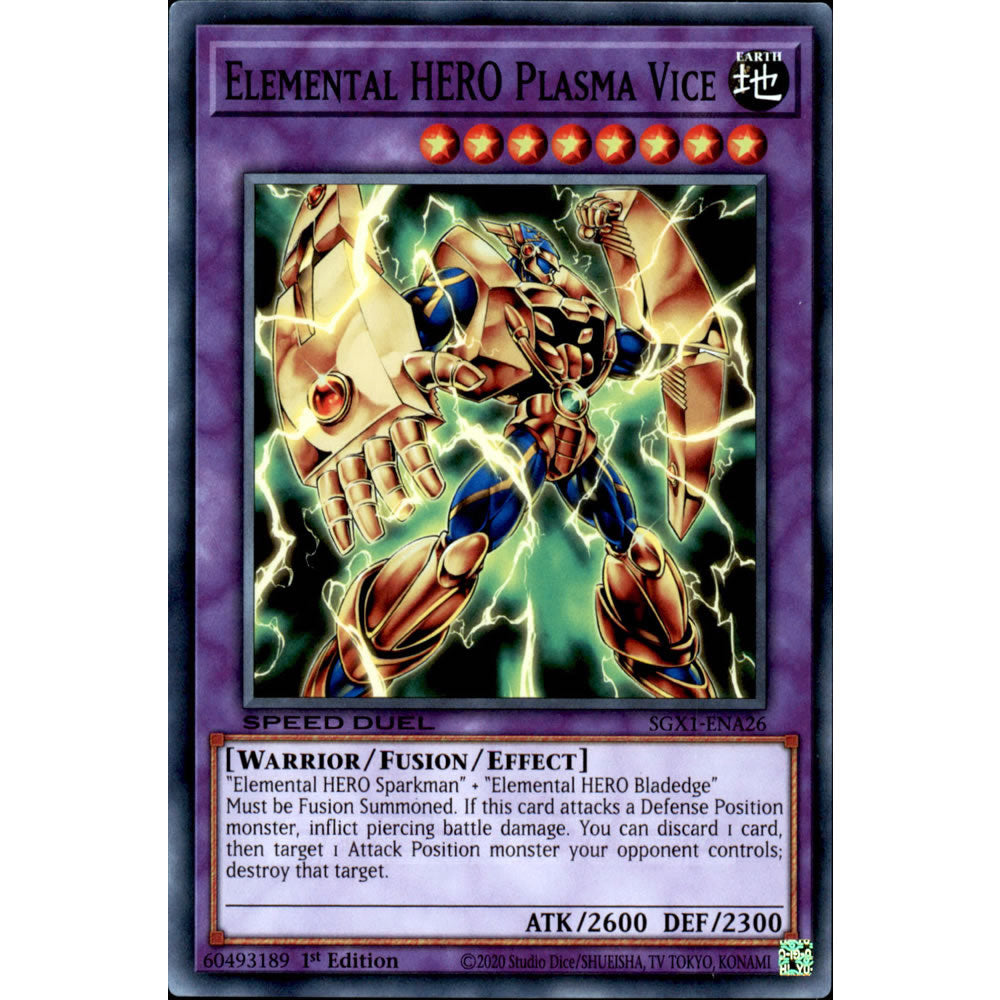 Elemental HERO Plasma Vice SGX1-ENA26 Yu-Gi-Oh! Card from the Speed Duel GX: Duel Academy Box Set