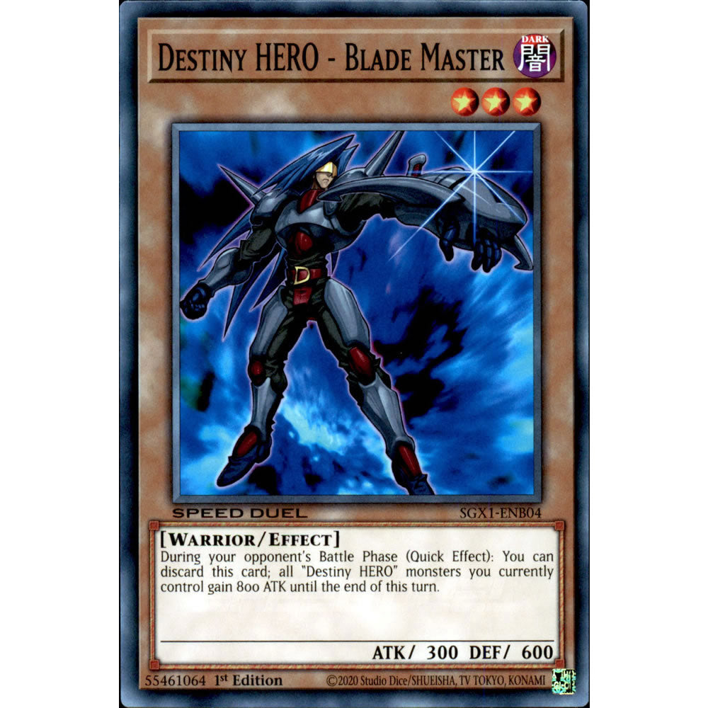 Destiny HERO - Blade Master SGX1-ENB04 Yu-Gi-Oh! Card from the Speed Duel GX: Duel Academy Box Set
