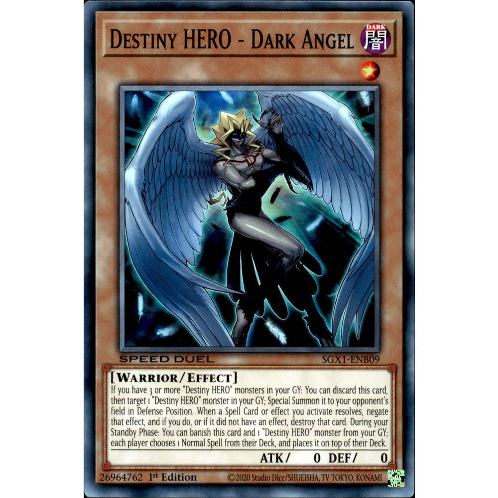 Destiny HERO - Dark Angel SGX1-ENB09 Yu-Gi-Oh! Card from the Speed Duel GX: Duel Academy Box Set