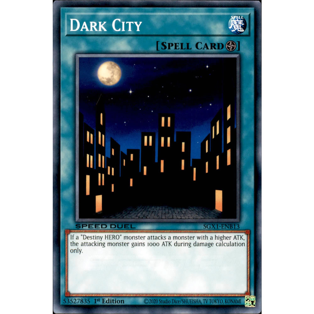 Dark City SGX1-ENB13 Yu-Gi-Oh! Card from the Speed Duel GX: Duel Academy Box Set